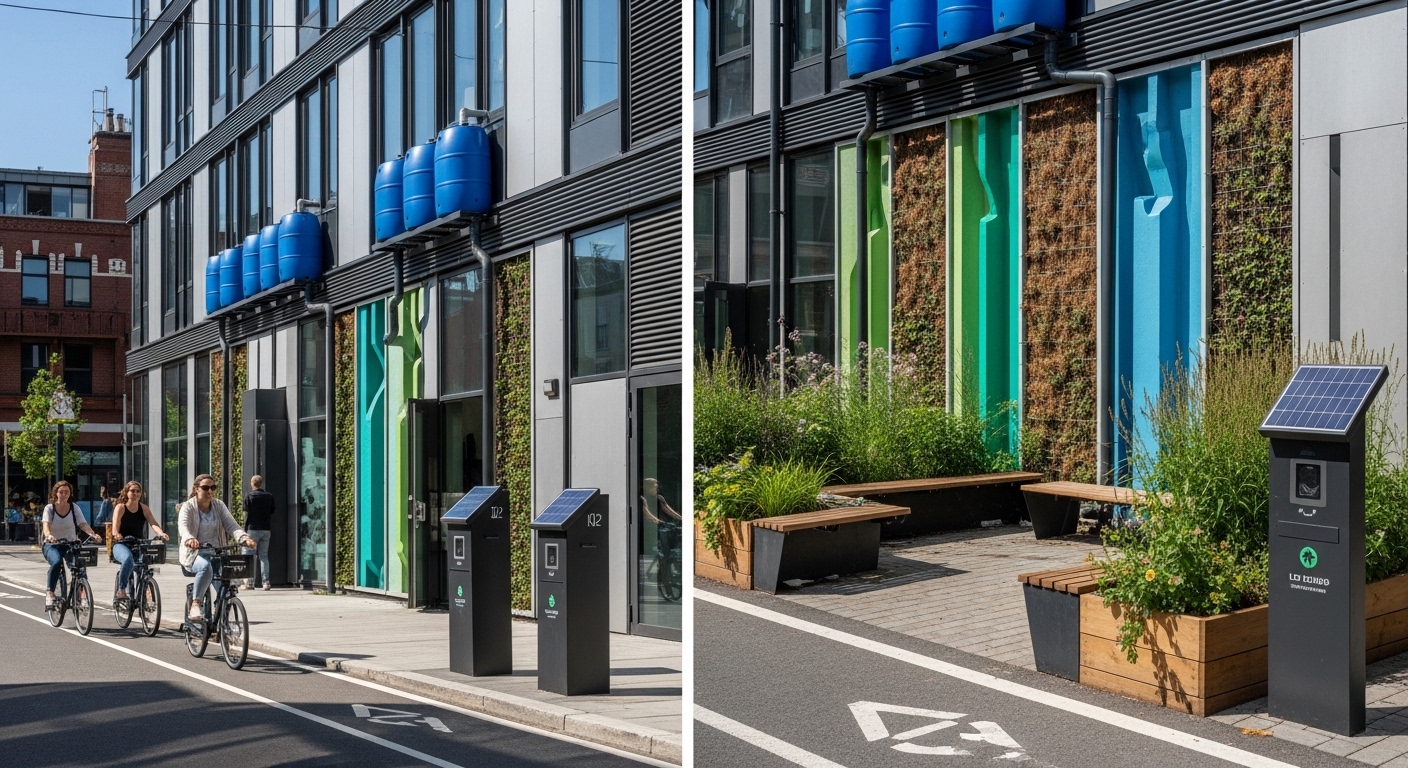 Intervenções urbanas táticas com infraestrutura verde-azul e micromobilidade